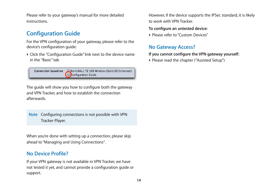 Configuration guide | equinux VPN Tracker 5.4.4 User Manual | Page 14 / 47