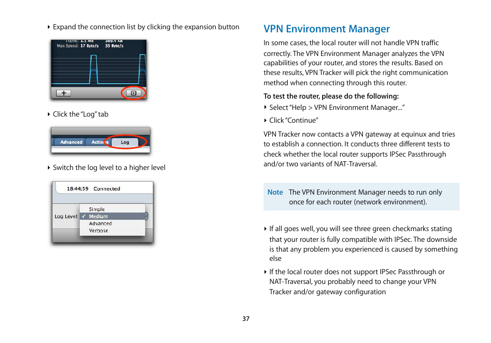 Vpn environment manager | equinux VPN Tracker 5.4.4 User Manual | Page 37 / 47