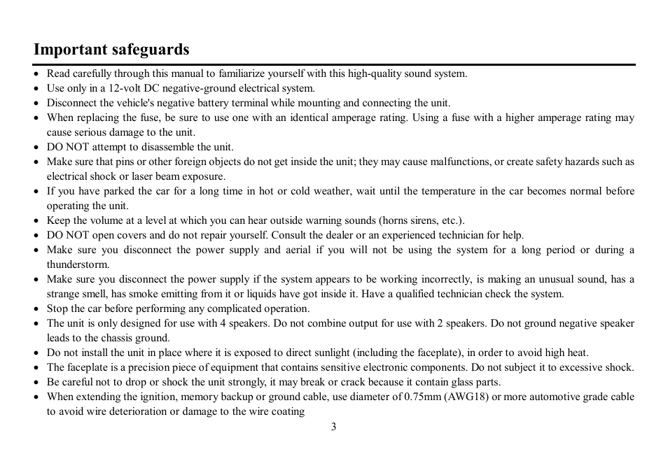 Important safeguards | Hyundai H-CCR8080 User Manual | Page 3 / 32