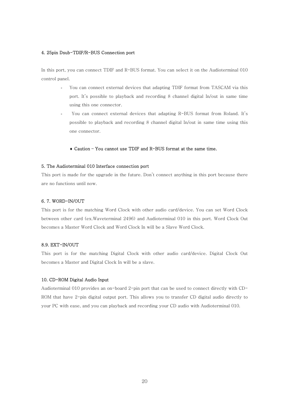 ESI Audioterminal 010 User Manual | Page 19 / 33