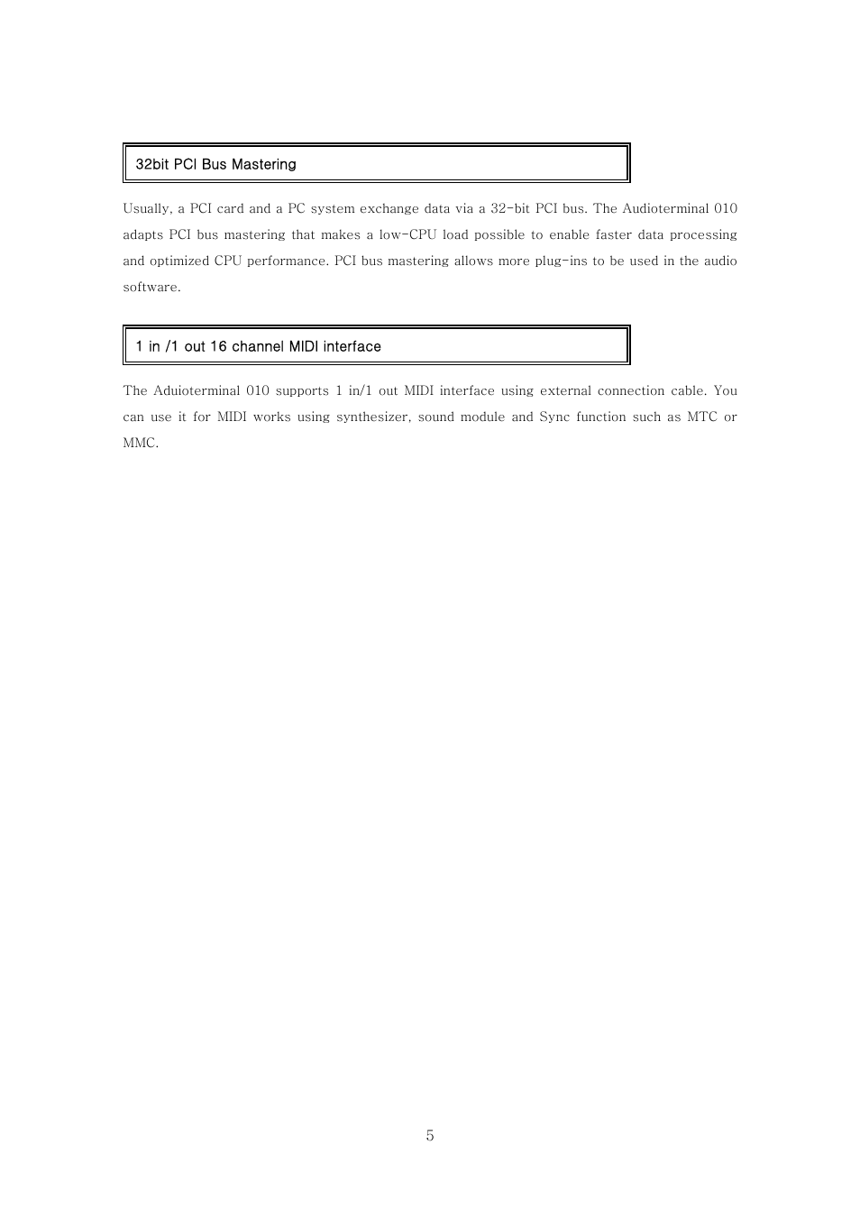 ESI Audioterminal 010 User Manual | Page 4 / 33