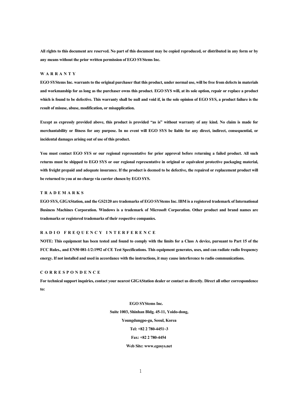 ESI GigaStation User Manual | Page 2 / 37