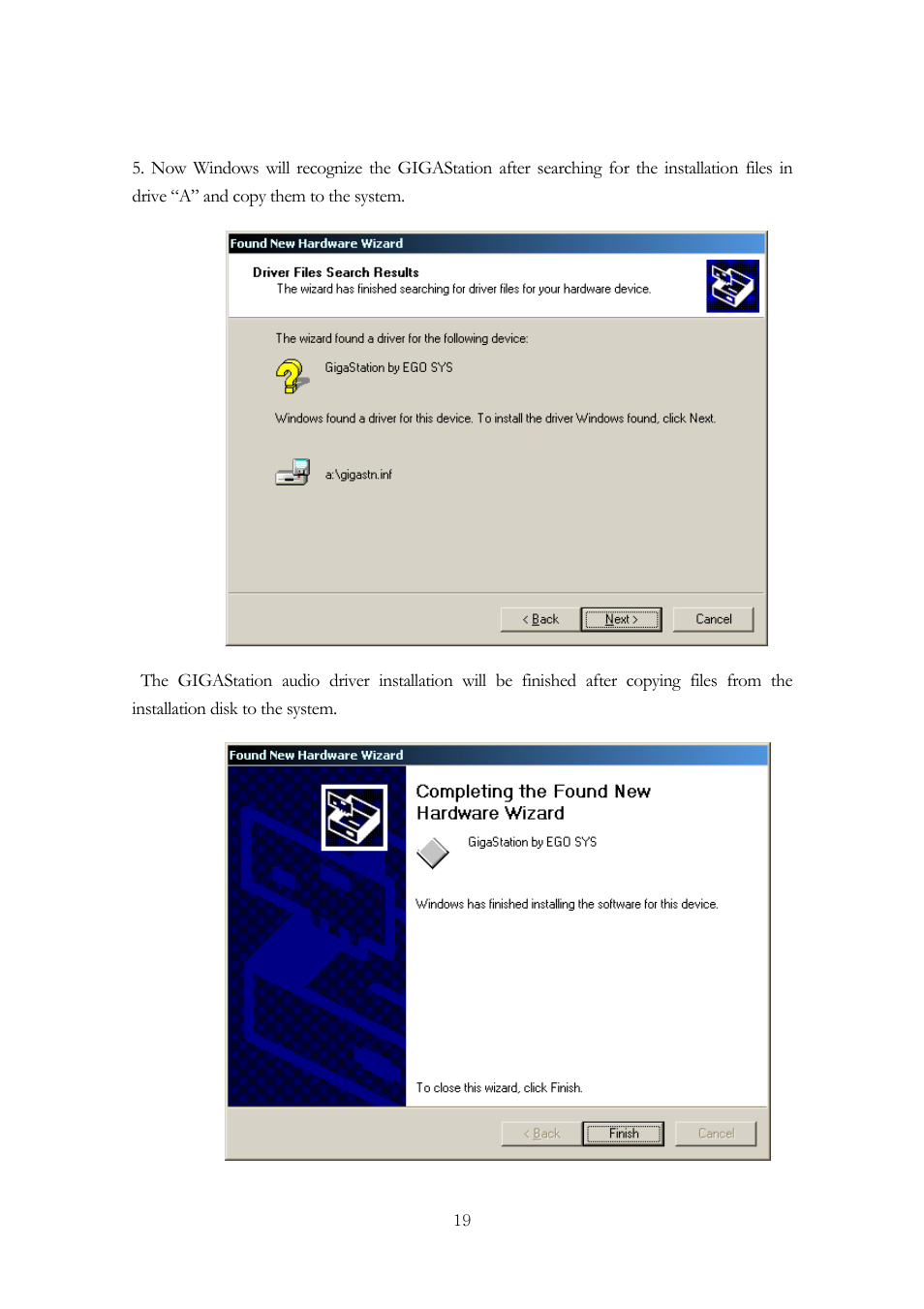 ESI GigaStation User Manual | Page 20 / 37