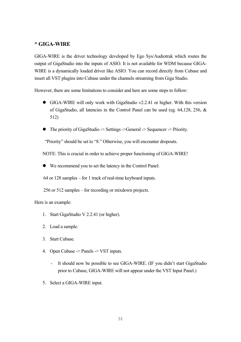 ESI GigaStation User Manual | Page 32 / 37