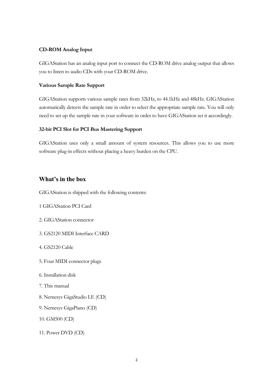 ESI GigaStation User Manual | Page 5 / 37