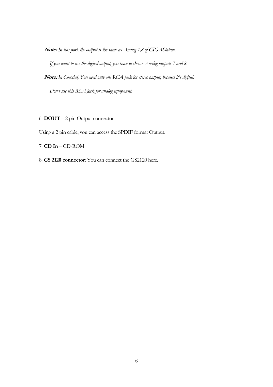 ESI GigaStation User Manual | Page 7 / 37