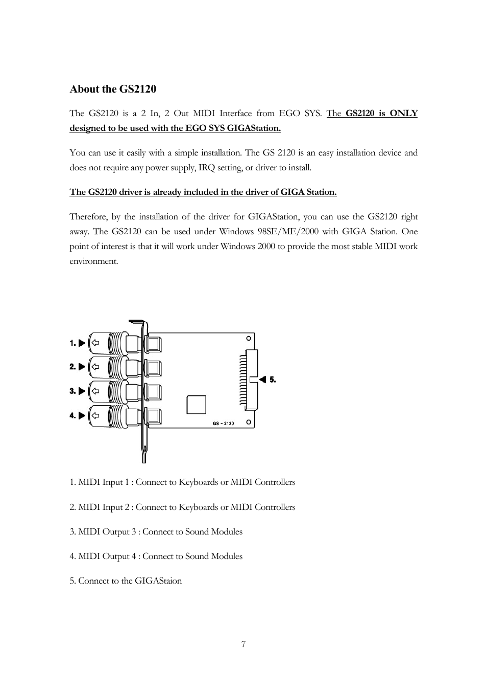 ESI GigaStation User Manual | Page 8 / 37