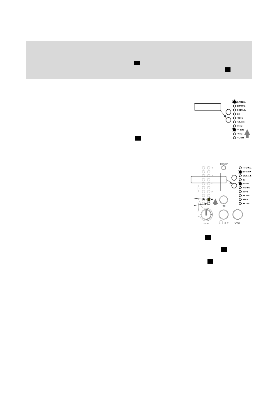 2 internal clock, 3 external clock (word clock), 4 digital input clock | ESI EX8000 User Manual | Page 13 / 15