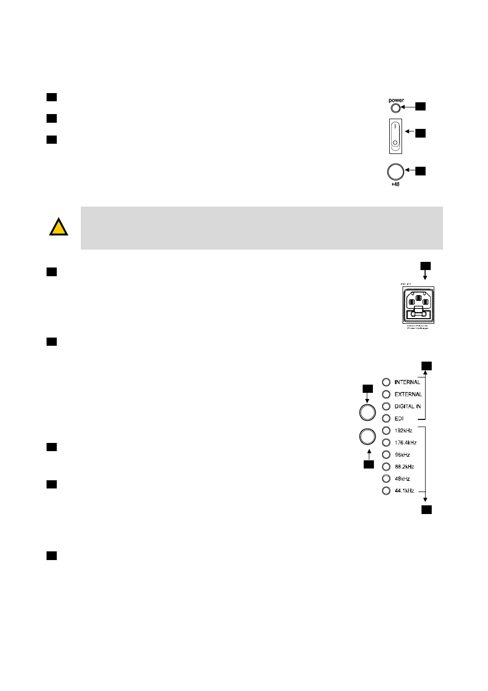 2 power section, 3 clock & control | ESI EX8000 User Manual | Page 4 / 15