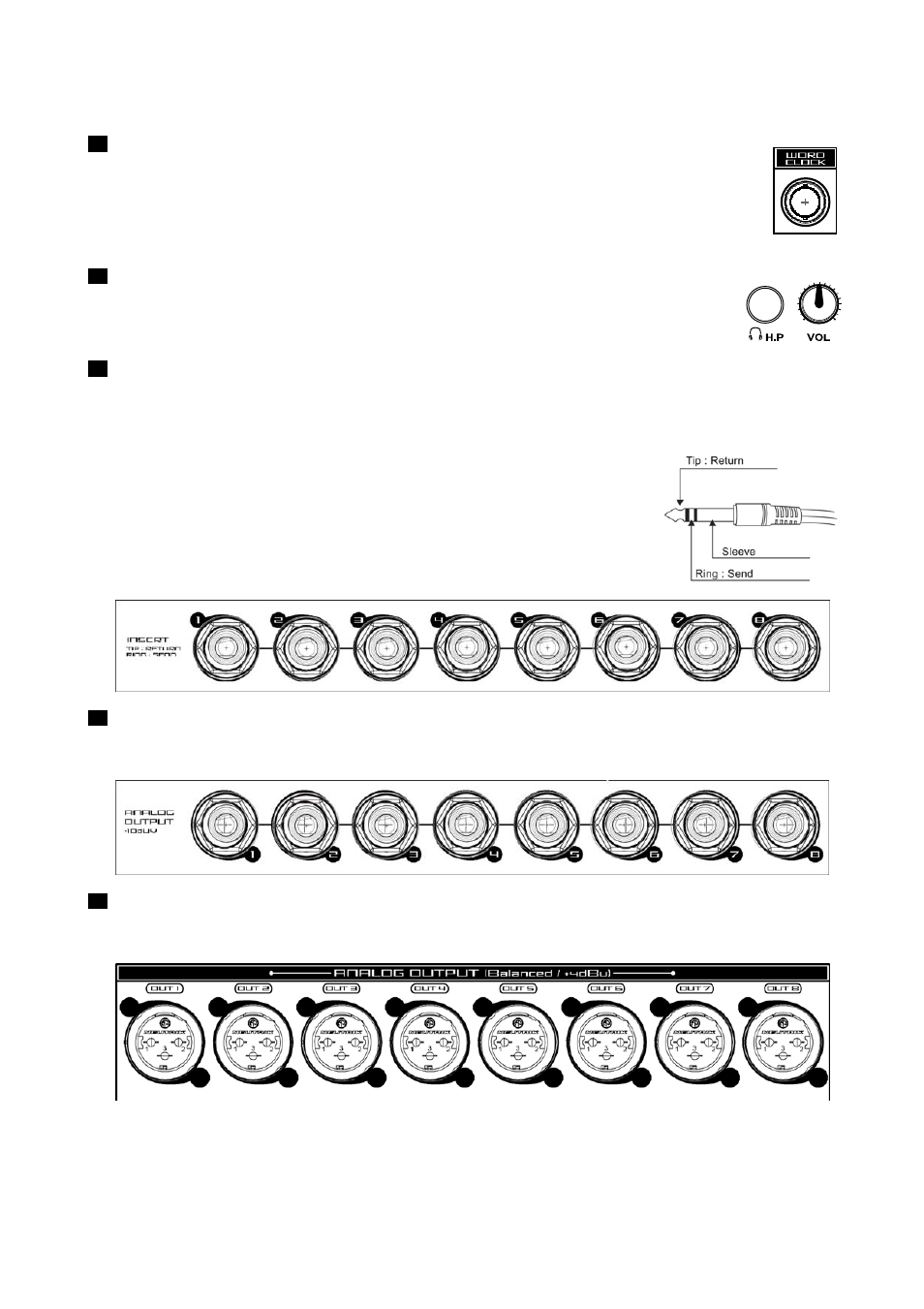 4 analog outputs & inserts | ESI EX8000 User Manual | Page 5 / 15