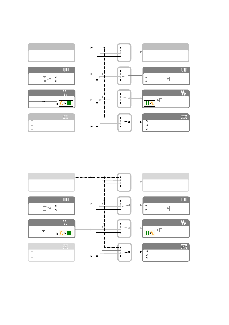 3 [mode 2] s/pdif to analog / analog to s/pdif, 4 [mode 3] analog to adat and aes/ebu | ESI EX8000 User Manual | Page 9 / 15