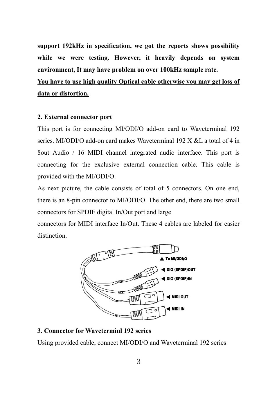 ESI MI/ODI/O User Manual | Page 3 / 4