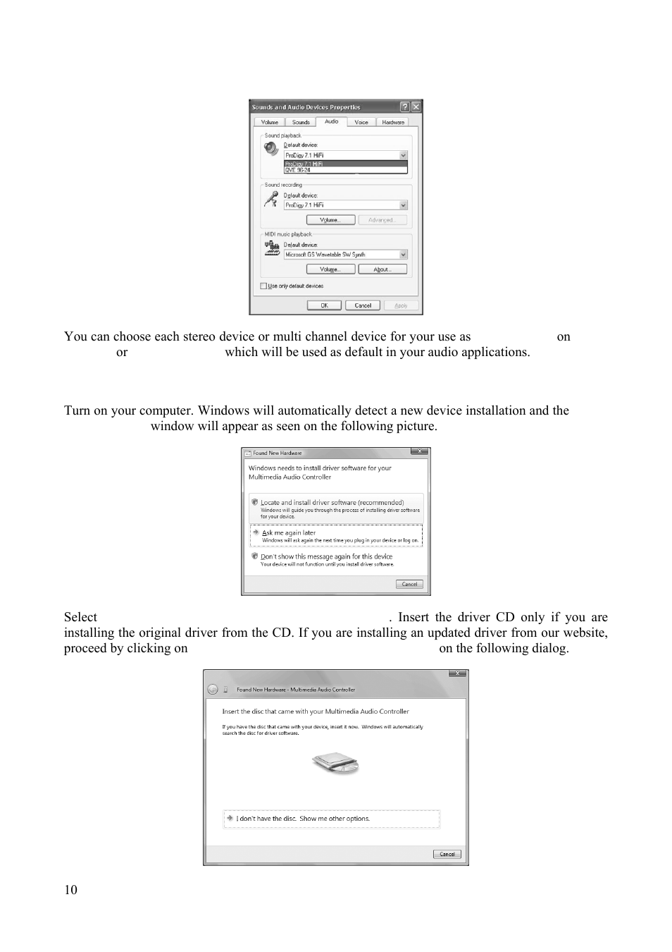 ESI Prodigy 7.1 HiFi User Manual | Page 10 / 21