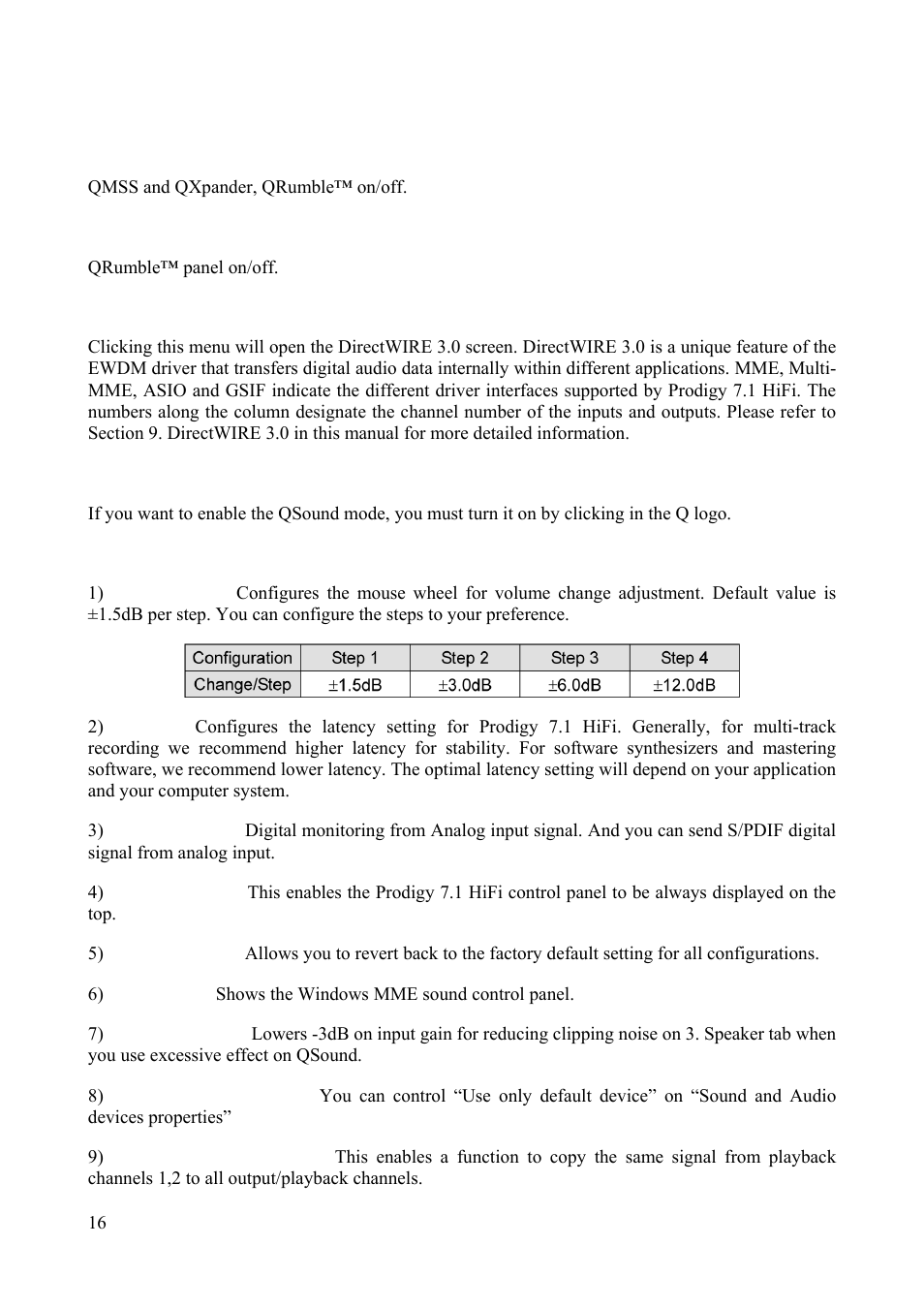 ESI Prodigy 7.1 HiFi User Manual | Page 16 / 21