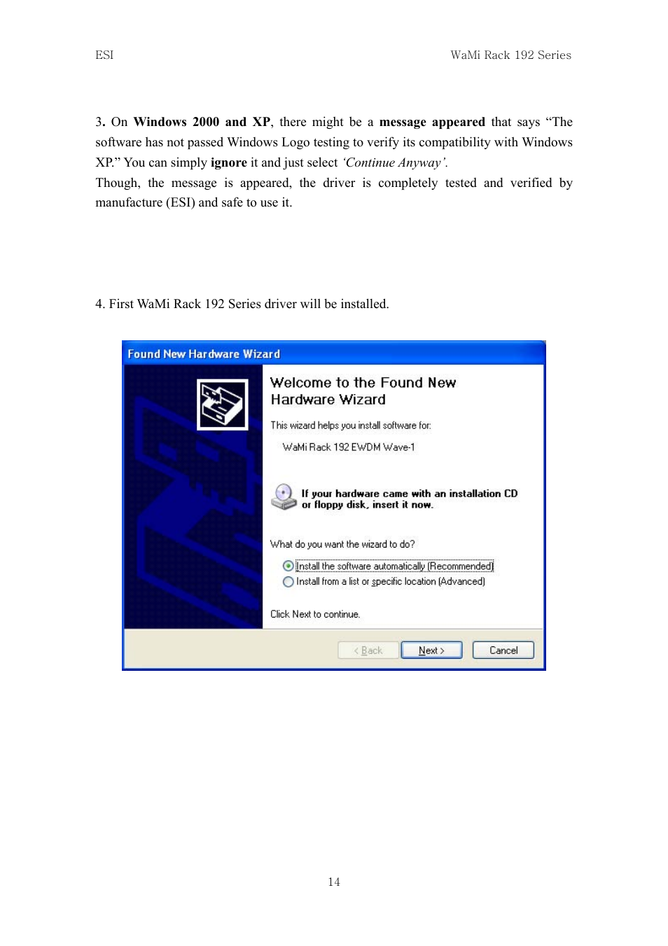 ESI WaMi Rack 192L User Manual | Page 13 / 43