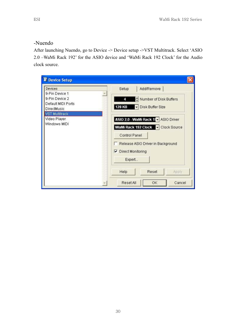 Nuendo | ESI WaMi Rack 192L User Manual | Page 29 / 43