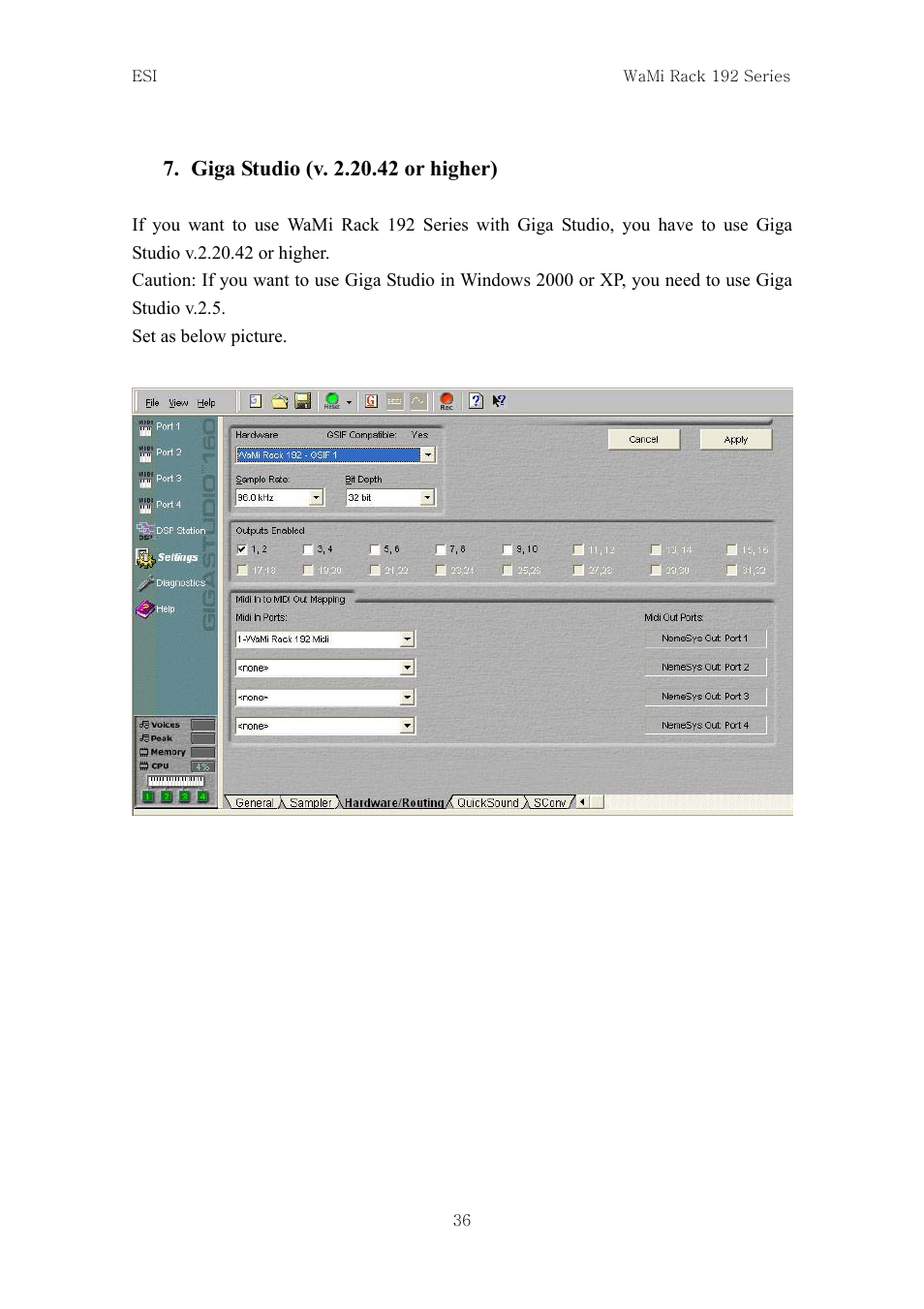 ESI WaMi Rack 192L User Manual | Page 35 / 43