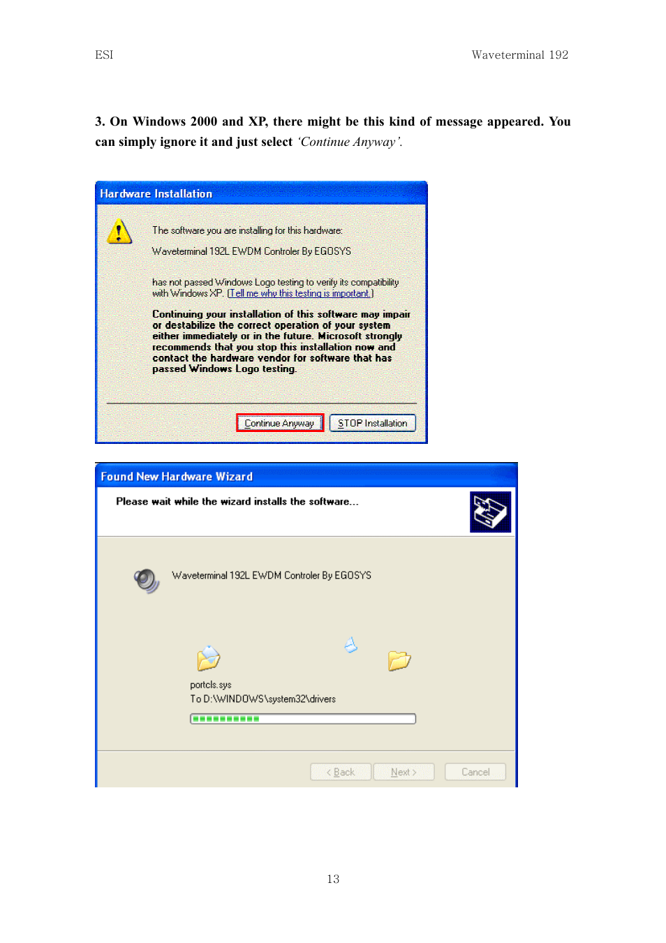 ESI Waveterminal 192L User Manual | Page 12 / 54
