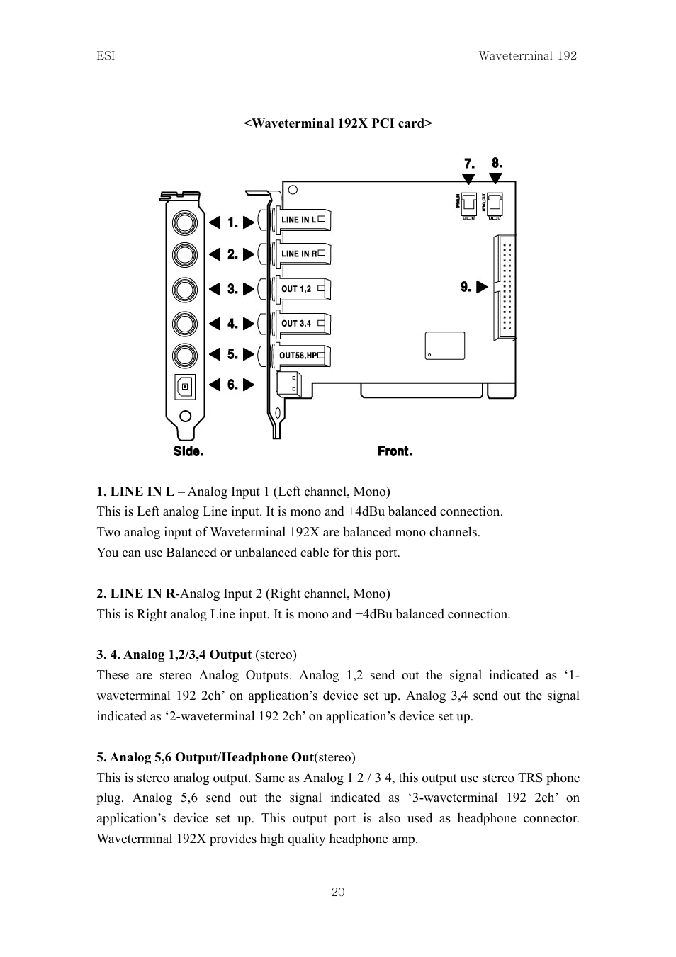 ESI Waveterminal 192L User Manual | Page 19 / 54