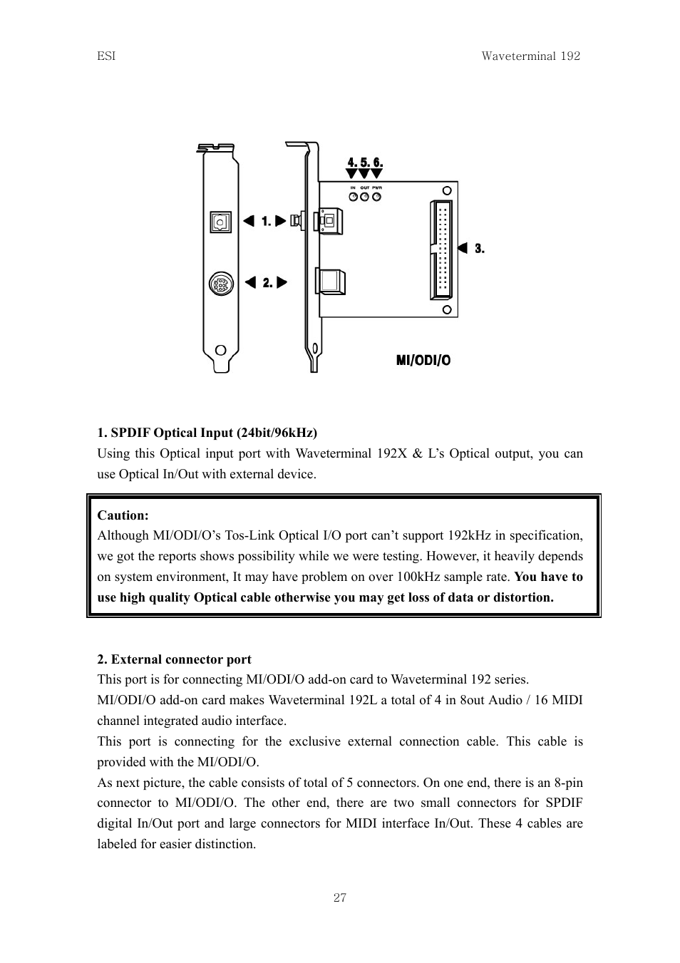 ESI Waveterminal 192L User Manual | Page 26 / 54