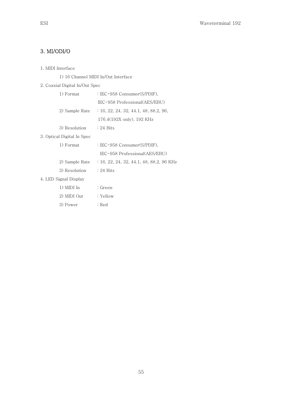 ESI Waveterminal 192L User Manual | Page 54 / 54