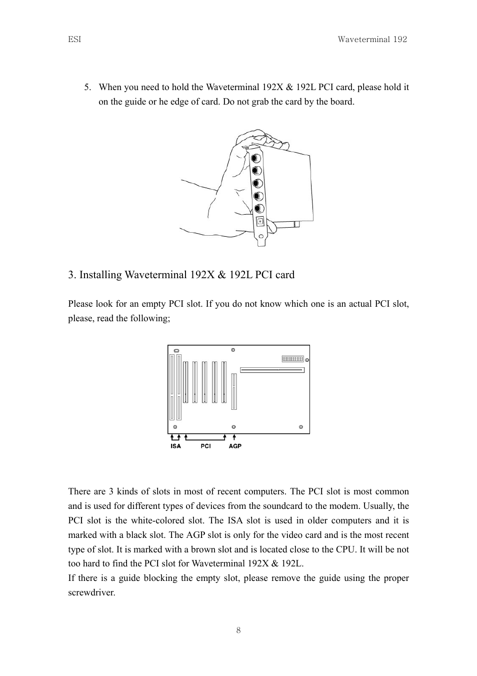 ESI Waveterminal 192L User Manual | Page 7 / 54