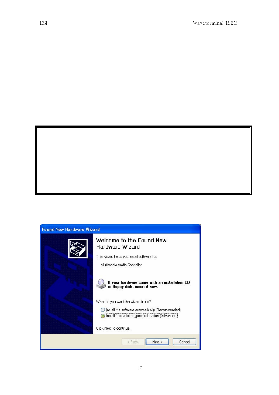 Waveterminal 192m software installation | ESI Waveterminal 192M User Manual | Page 11 / 45