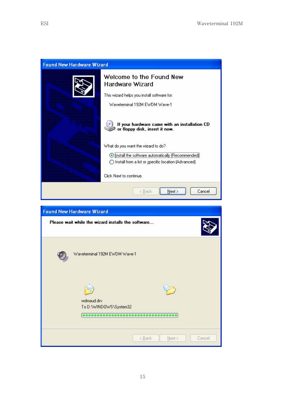 ESI Waveterminal 192M User Manual | Page 14 / 45