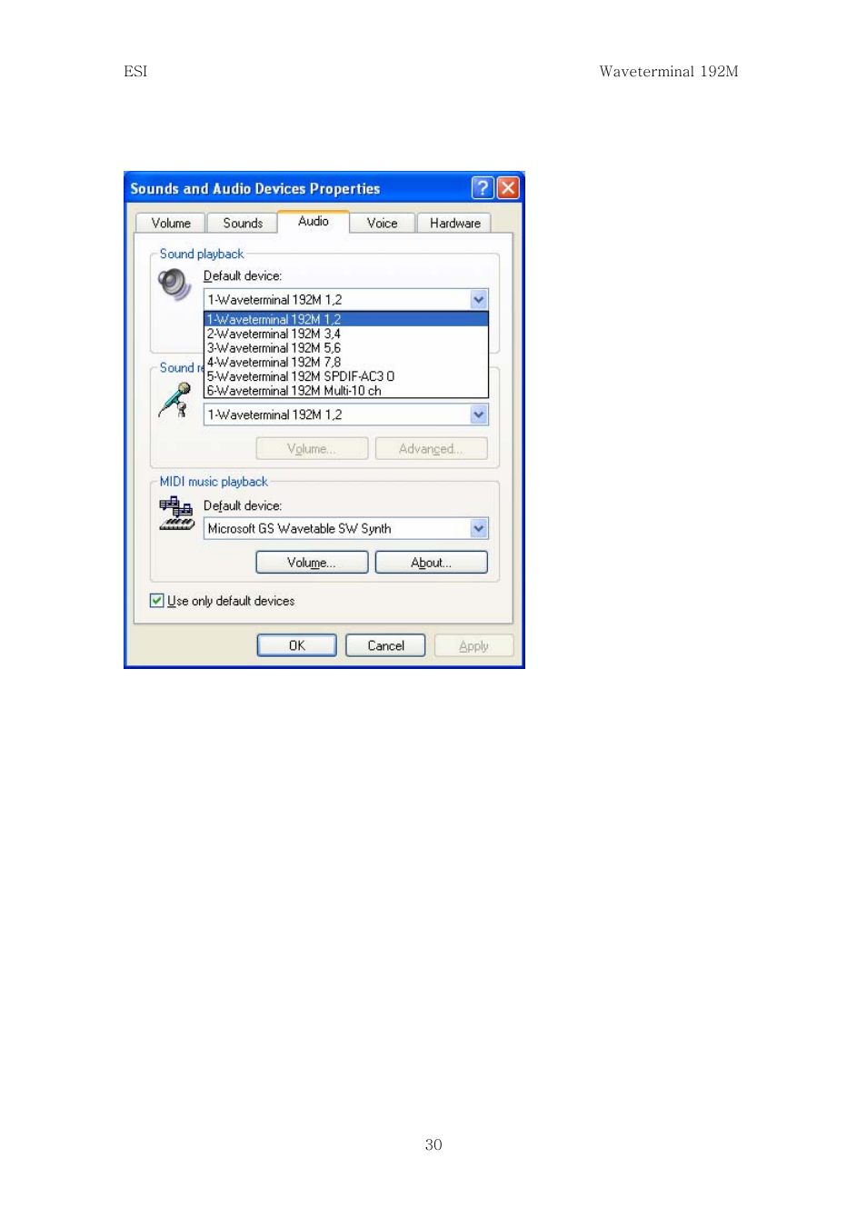ESI Waveterminal 192M User Manual | Page 29 / 45