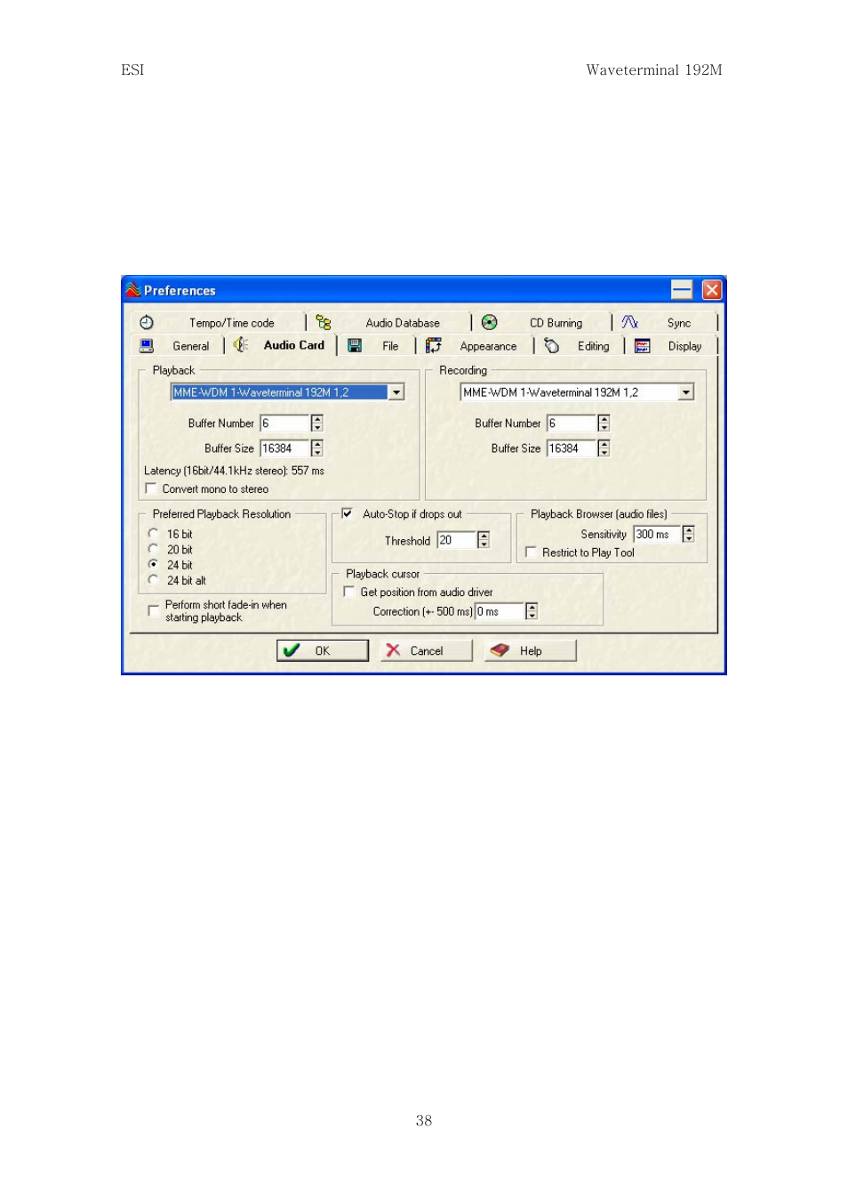 Wave lab | ESI Waveterminal 192M User Manual | Page 37 / 45
