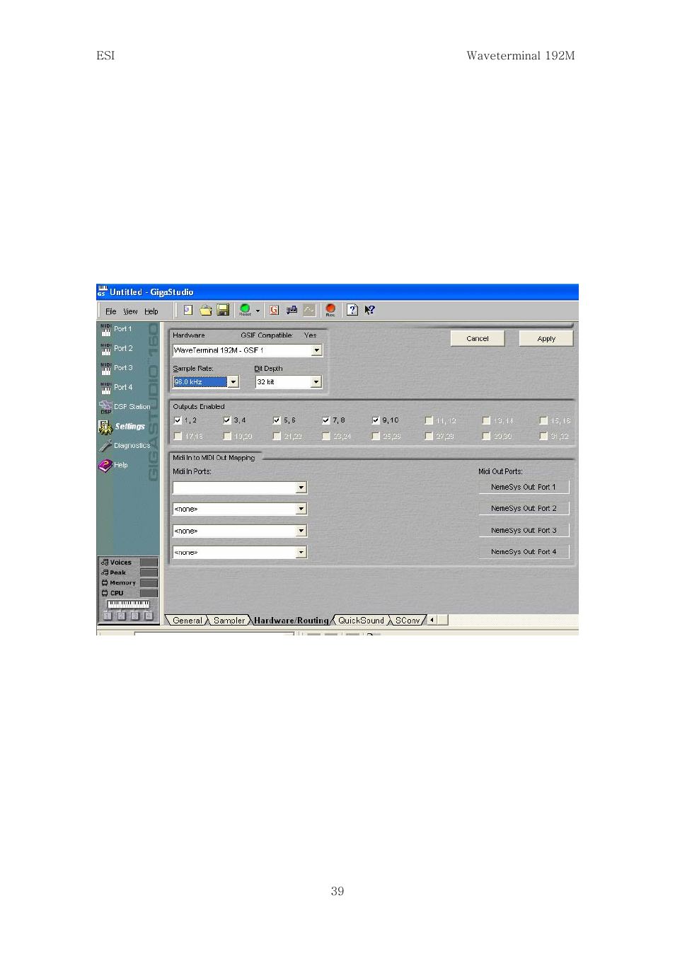 ESI Waveterminal 192M User Manual | Page 38 / 45