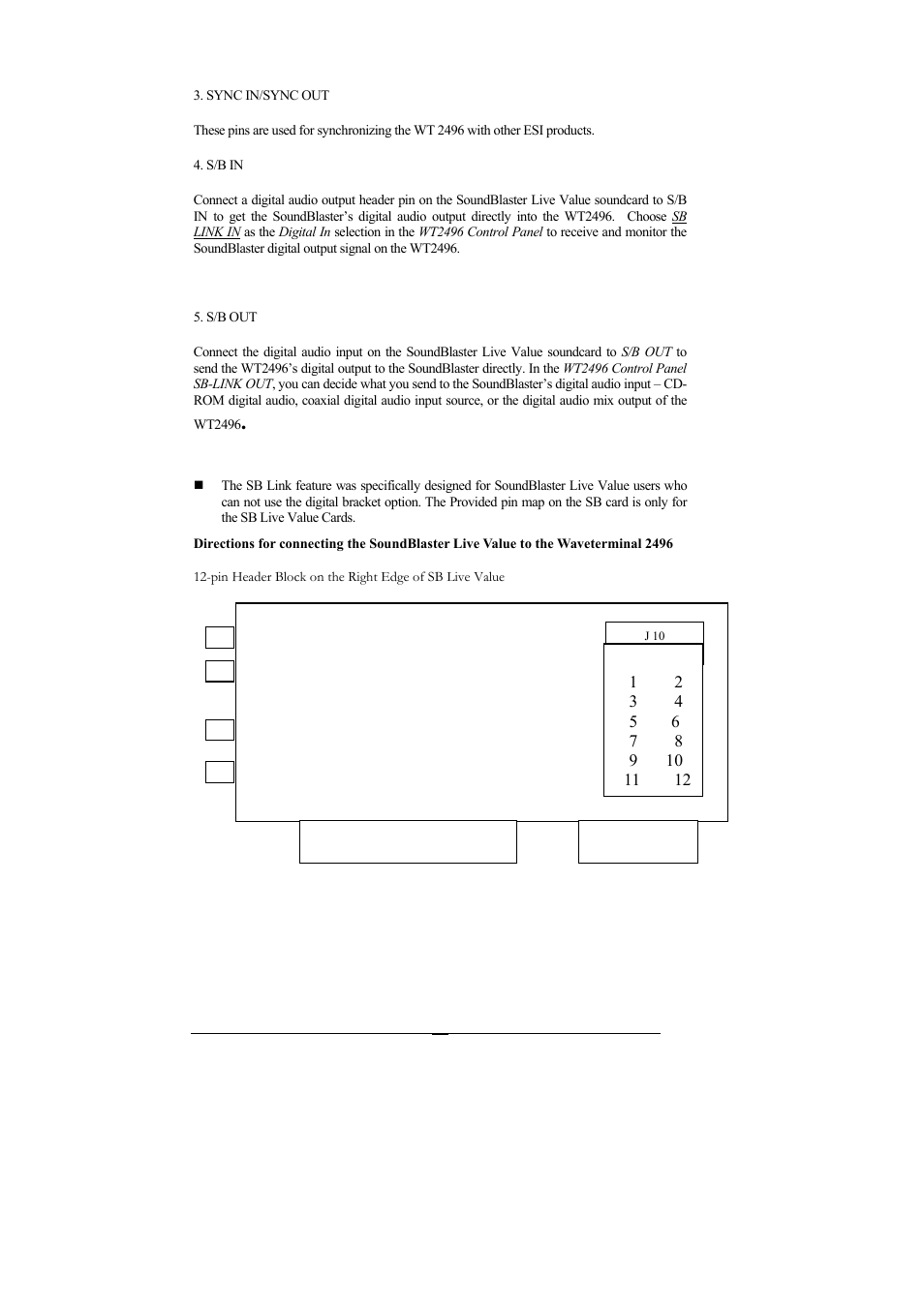 ESI Waveterminal 2496 User Manual | Page 12 / 38
