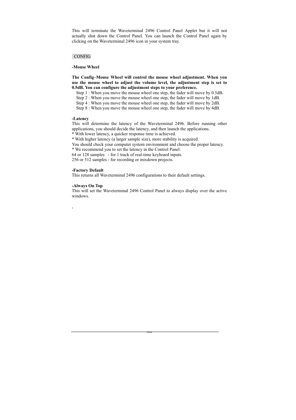 ESI Waveterminal 2496 User Manual | Page 22 / 38