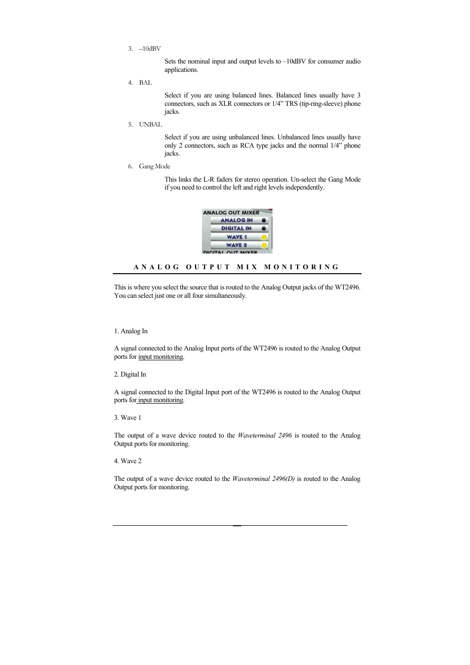 ESI Waveterminal 2496 User Manual | Page 24 / 38