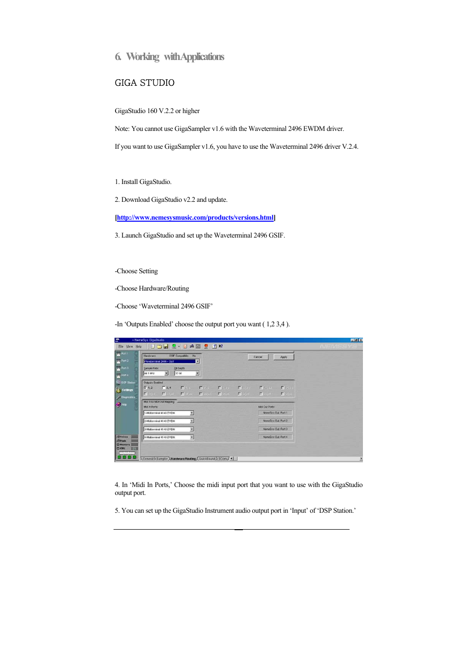 Working with applications | ESI Waveterminal 2496 User Manual | Page 30 / 38