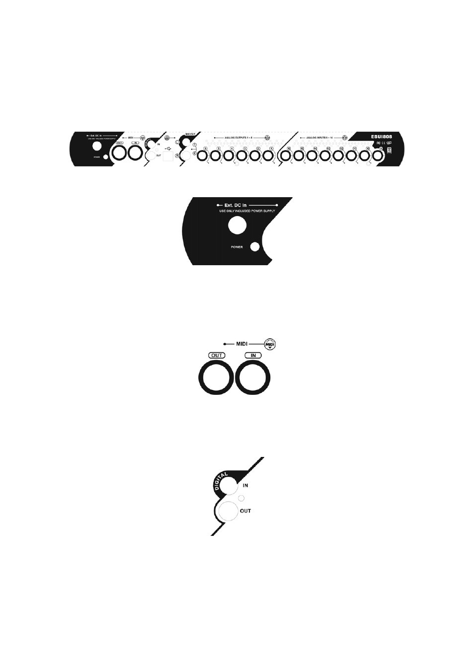2 rear panel | ESI ESU1808 User Manual | Page 7 / 23