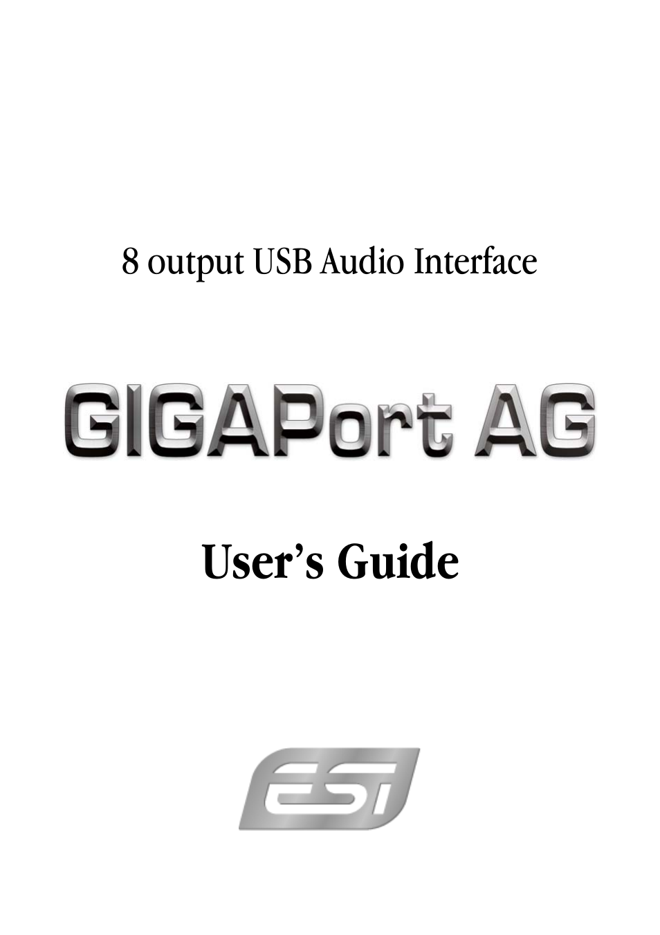 ESI GIGAPort AG User Manual | 13 pages