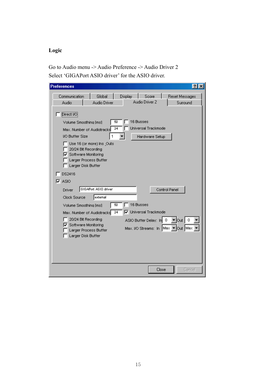 ESI GIGAPort DG User Manual | Page 15 / 28
