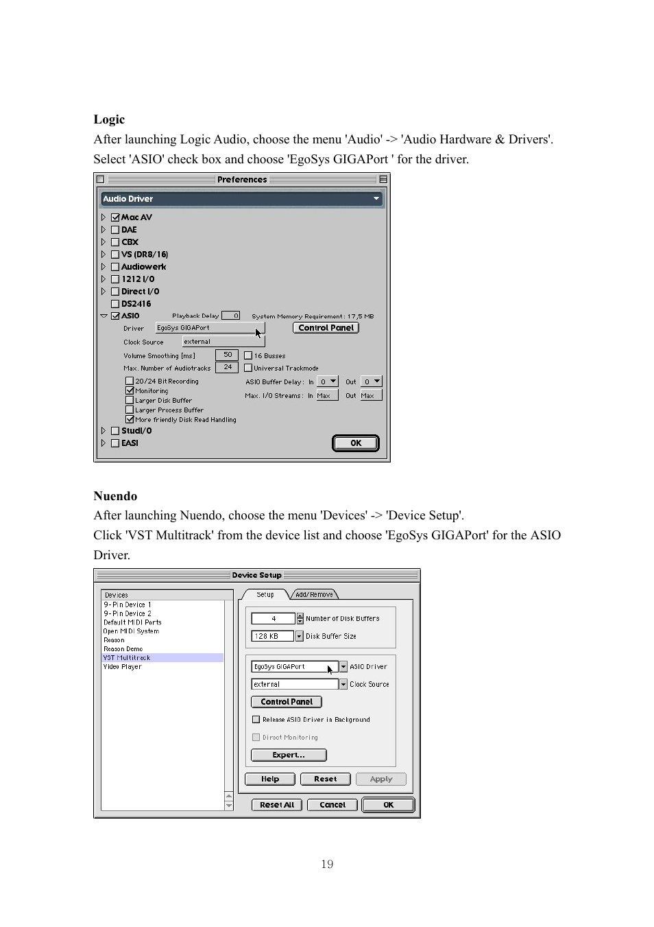 ESI GIGAPort DG User Manual | Page 19 / 28