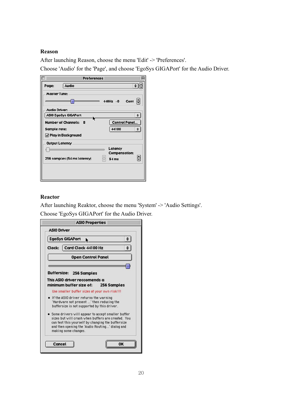 ESI GIGAPort DG User Manual | Page 20 / 28