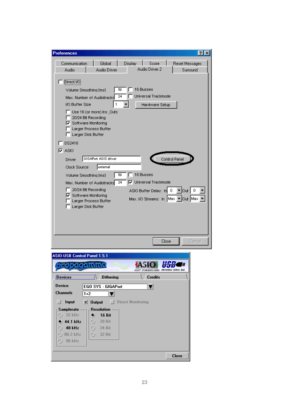 ESI GIGAPort DG User Manual | Page 23 / 28