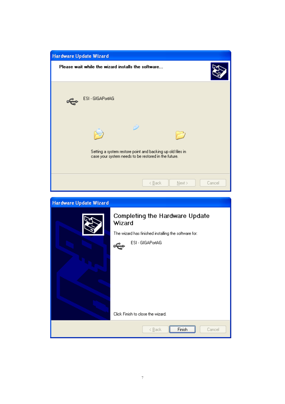 ESI GIGAPort DG Installation User Manual | Page 7 / 13