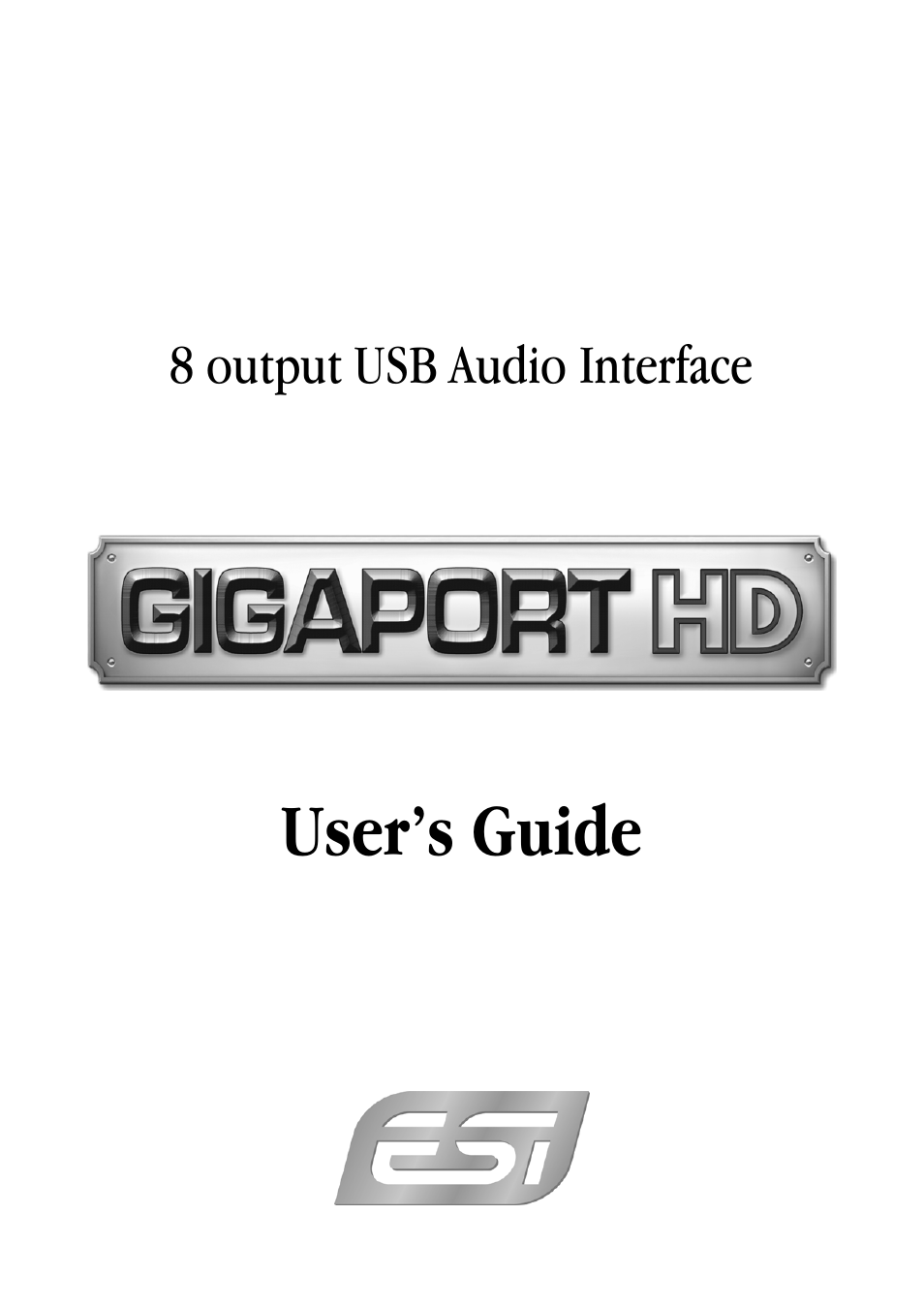 ESI GIGAPORT HD User Manual | 13 pages