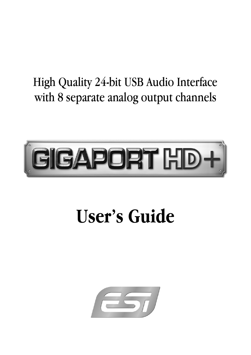 ESI GIGAPORT HD User Manual | 12 pages