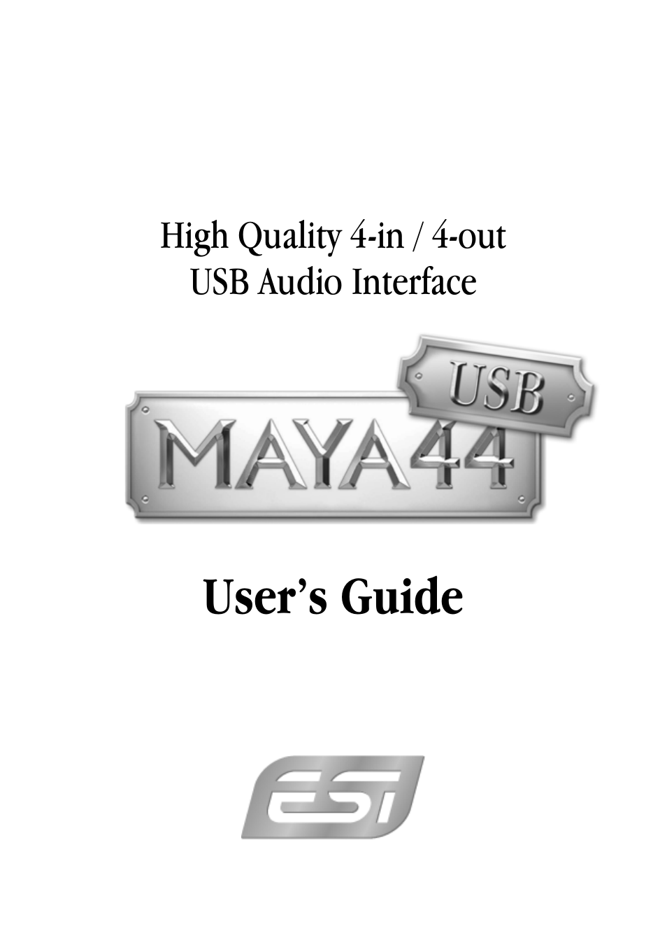 ESI MAYA44 USB User Manual | 16 pages
