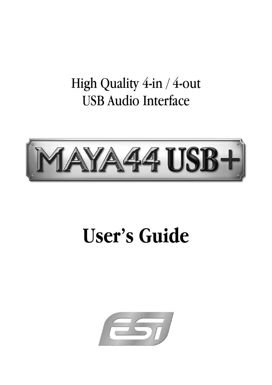 ESI MAYA44 USB User Manual | 16 pages