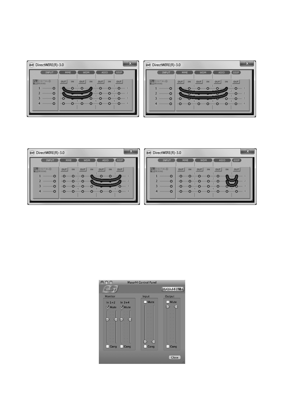 Control panel under mac os x | ESI MAYA44 USB User Manual | Page 12 / 16