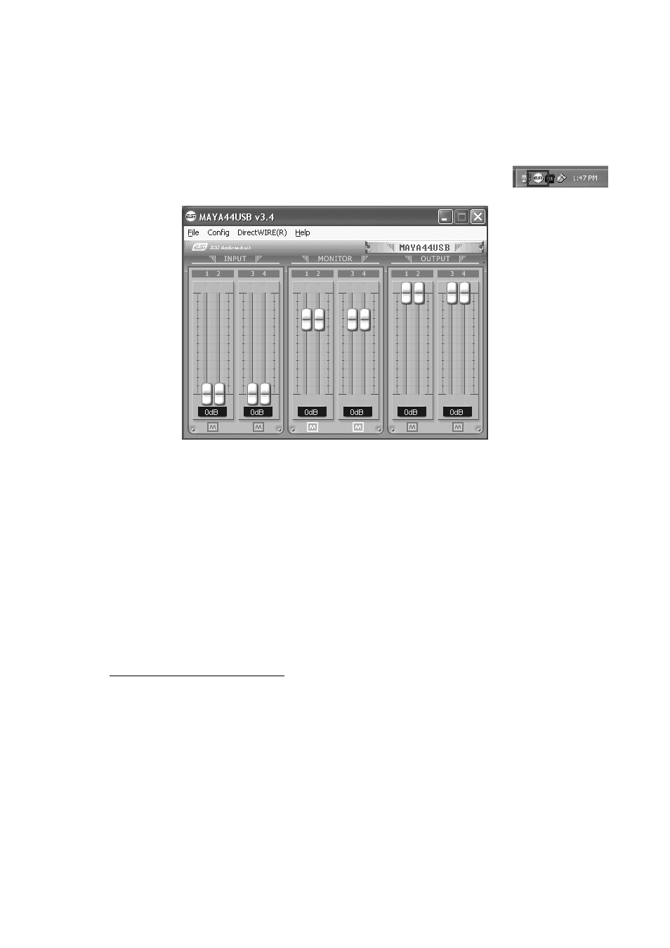 Control panel under windows | ESI MAYA44 USB User Manual | Page 9 / 16