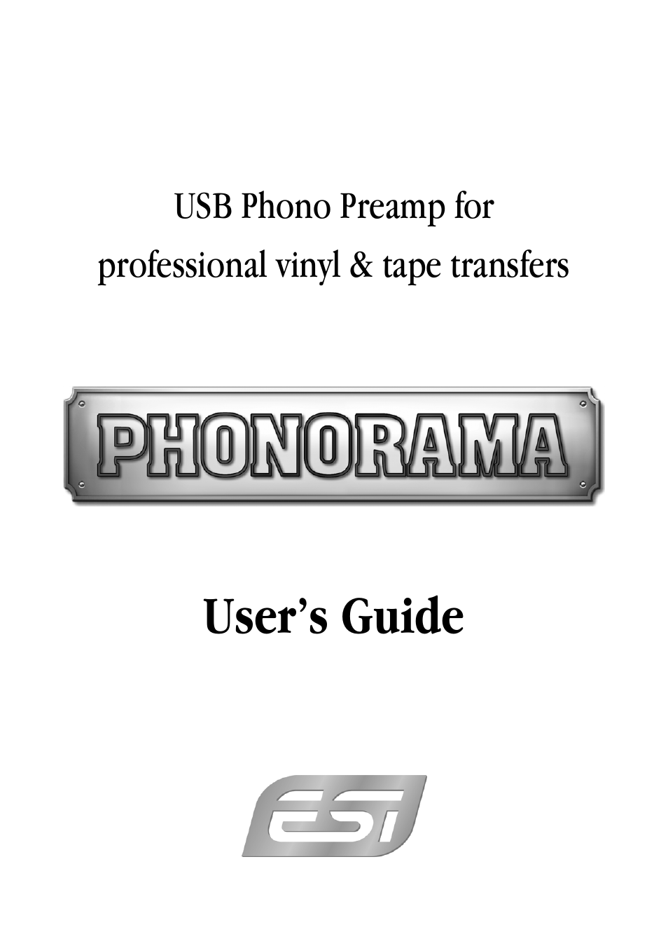 ESI PHONORAMA User Manual | 16 pages