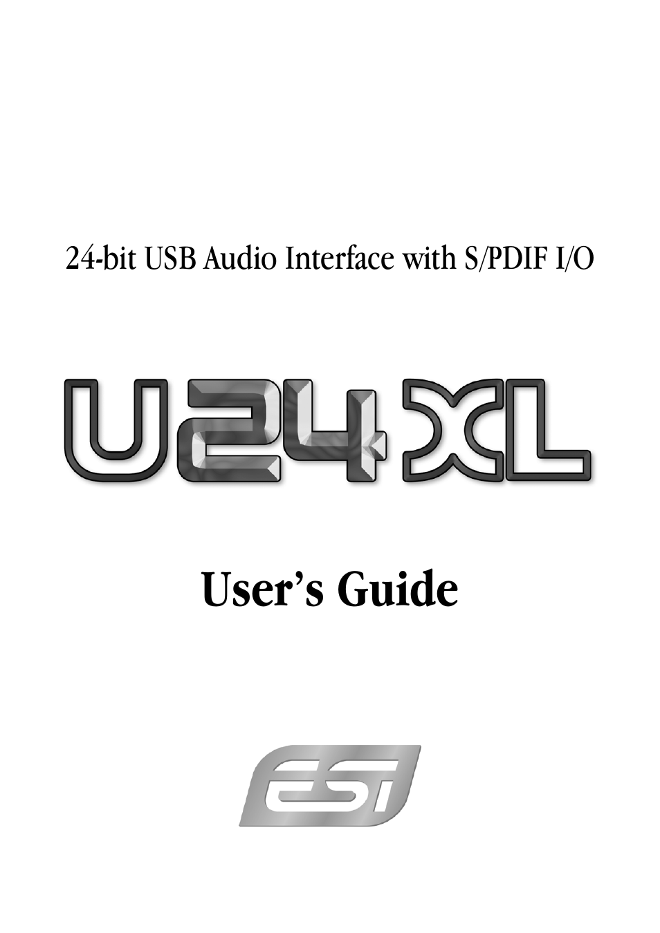 ESI U24 XL User Manual | 15 pages